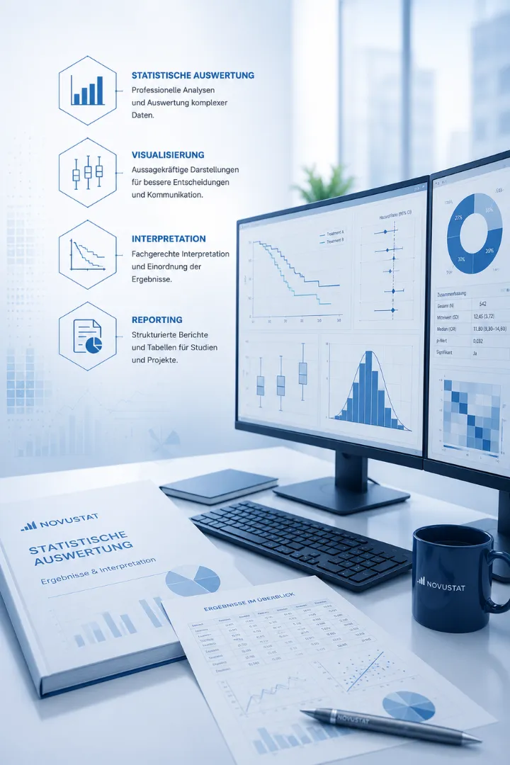 Statistische Datenauswertung mit Diagrammen, Dashboards und Ergebnisinterpretation