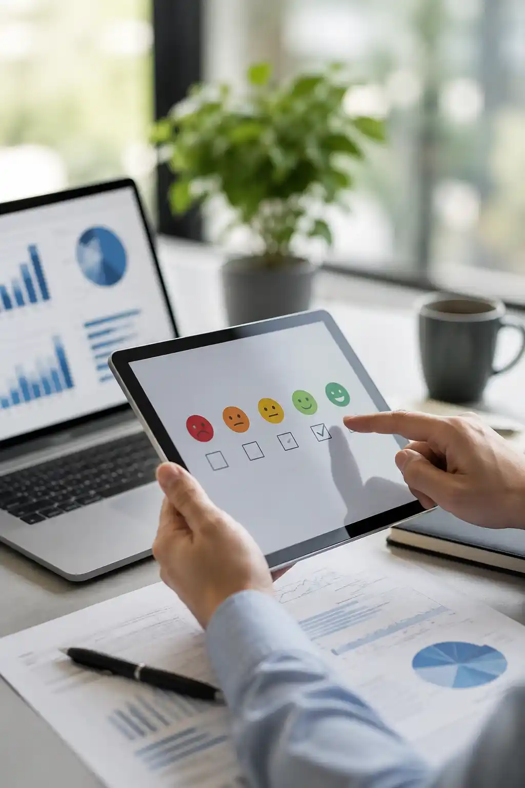 Kundenbefragung zur Messung der Kundenzufriedenheit und statistischen Auswertung