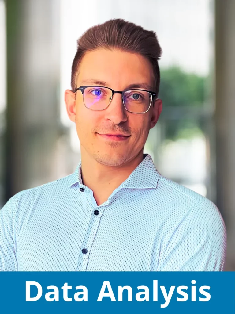 Portrait of Dominik Glaser, expert in technical data analysis and statistical analysis at NOVUSTAT.